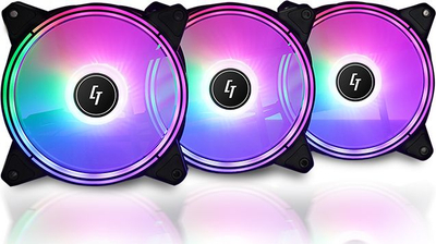 Ventilatorë kase CHIEFTRONIC Nova NF-3012-RGB, set me 3 copë, RGB, 120mm