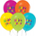 Set tullumbacesh me shkrim Happy Birthday me yje, 30 cm, 5 copë, shumëngjyrëshe