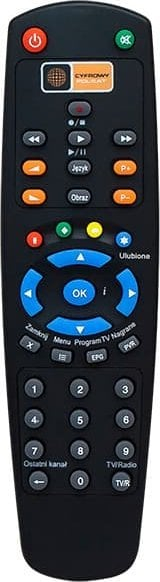 Pilot TV Polsat HD5000, origjinal, për dekoder, i zi