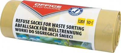 Qese plehrash Office Products, 120L, 10 copë, të verdha