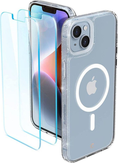 Klloçkë Spigen Cyrill Shine MagSafe për iPhone 14 Plus, set me 2 xhama, transparente