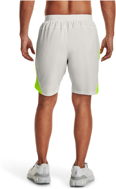Pantallona të shkurtra vrapimi Under Armour Launch Run, rrjetë e brendshme, xhep për telefon, gri