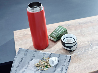 Termos Leifheit Insulated Mug Flip 3273, 600 ml, i kuq