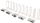 Mbajtëse kabllosh ROLINE Cable Management Bracket, 44 x 100 mm, paketë 10 copë, gri