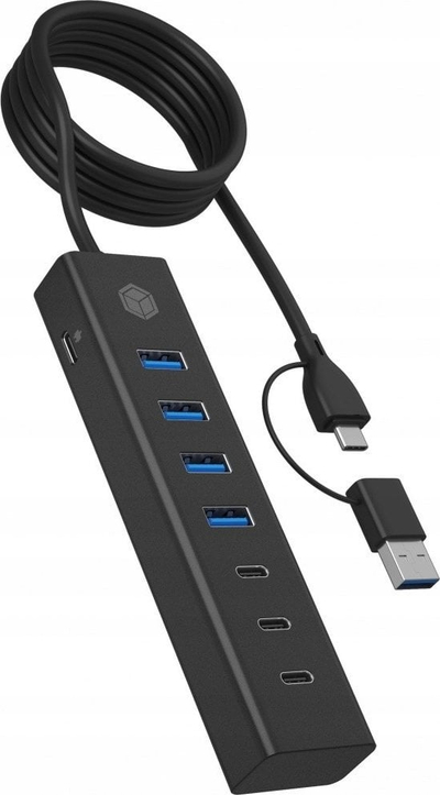 Hub USB ICY BOX IB-HUB1737-C3, USB 3.2 Gen 1 Type-C, 5000 Mbit/s, i zi