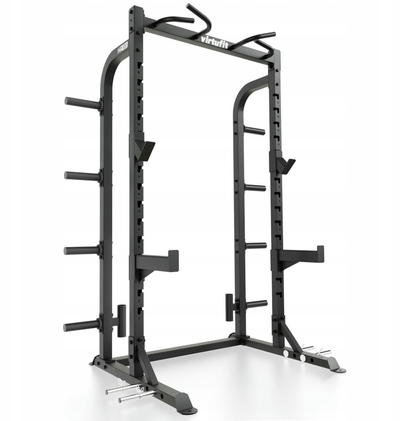 Half rack stacion force VirtuFit HR100, me pull up bar, mbajtëse për disqe, i zi