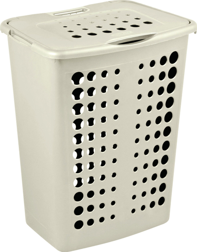 Shportë rrobash Curver Victor, 40L, me kapak, bezhë