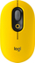 Maus Logitech POP, wireless, Bluetooth, i zi dhe i verdhë