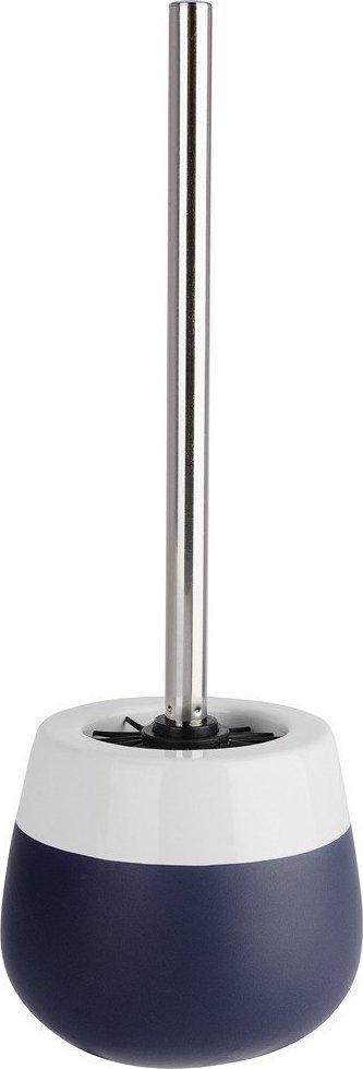 Set furçe tualeti Wenko Malta, qeramike, 38 cm, blu e errët me të bardhë