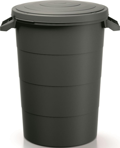 Kuti plastike me doreza SMOOTH Recycled, 80L, e zezë