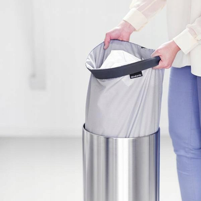 Qese e brendshme për shportë rrobash Brabantia, 35L, gri