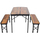 Set tavoline kampingu Enero Camp, palosëse 90x60x70 cm, 2 banka 87x23x39 cm, ngjyrë druri