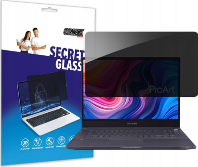 Xham mbrojtës GrizzGlass SecretGlass për laptop 15.6", me efekt privatësie, mat