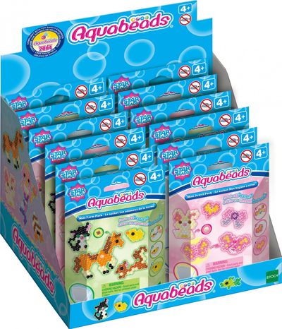Set kreativ Aquabeads Mini Theme Assortment, rruza me ujë, për kalamaj, shumëngjyrësh