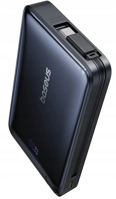 Портабилен полнач Baseus Nomos Qi2 магнетен, 10000mAh, 45W, црн
