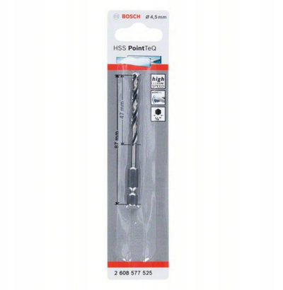 Spiral metali Bosch 2608577525 PointTeQ, për metal dhe dru, e zezë