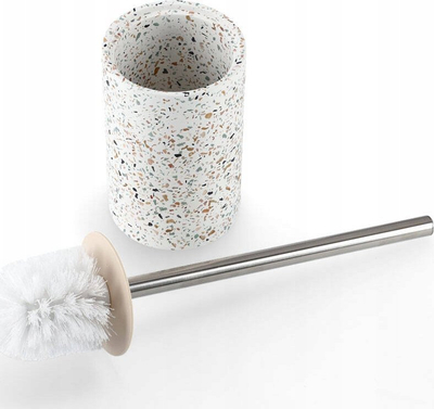 Furçë tualeti me enë çimento Terrazzo, 10.3 cm, shumëngjyrëshe