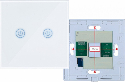 Çelës smart dritash Art OEM, WiFi, dyfishtë, i bardhë