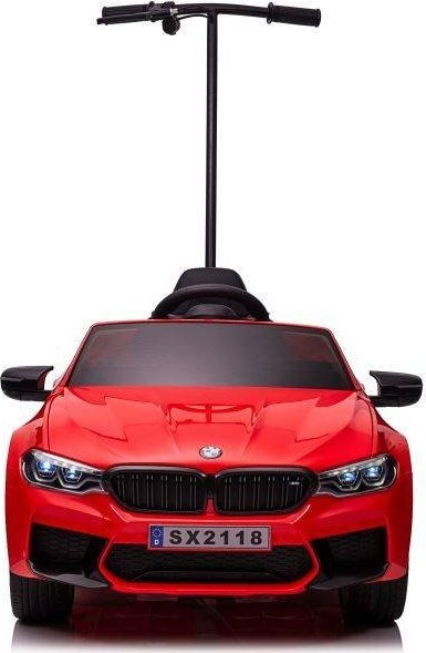 Makina elektrike për kalamaj Lean Cars BMW M5, me platformë për prind, e kuqe me llak