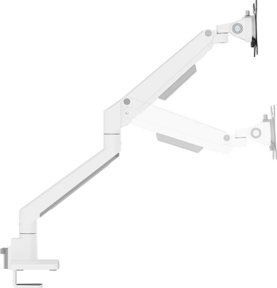 Krah monitori Neomounts DS70-250WH2 për 2 monitorë 17–32\", me piston gazi, i bardhë