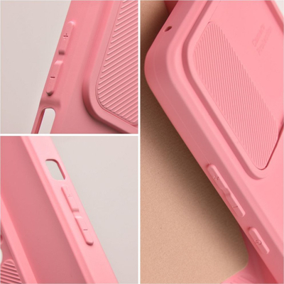 Kllëf telefoni Slide për iPhone 12, TPU, me kapak kamere, rozë e çelët