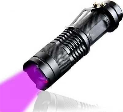 Elektrik dore taktikal ZD75A, LED UV 395nm, me ZOOM, ngjyrë e zezë
