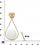 Llambë murale Glamy Drop, 24x20x52 cm, metal dhe xham, ari dhe e bardhë