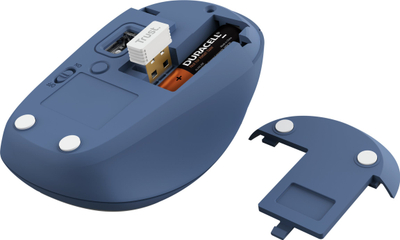 Maus Trust Yvi+, pa kabëll, RF Wireless edhe Bluetooth, 1600 DPI, i zi