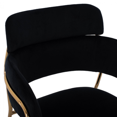 Stol velvet + metal 54×58×95 cm (HM8735.04), zezë/ ari