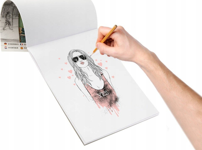 Bllok vizatimi Jouetprive Sketchpad A4, 80 fletë, i bardhë