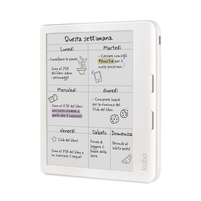 Lexues elektronik Kobo Libra Colour, 7", E Ink Kaleido 3, i bardhë