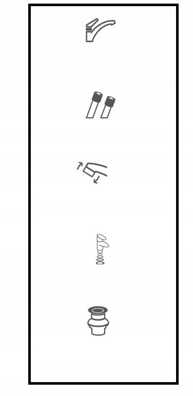 Rubinet bide Invena Neri, me tap click clack, i zi