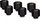 Zgjatues ftohjeje me ujë Thermal Grizzly DeltaMate MF14, set 6 copë, G1/4", i zi