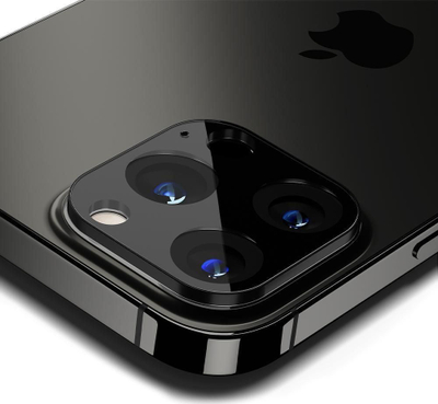 Mbrojtëse kamere Spigen GlasTR Optik për iPhone 13 Pro dhe 13 Pro Max, xham i fortë i temperuar, 2 copë, e zezë