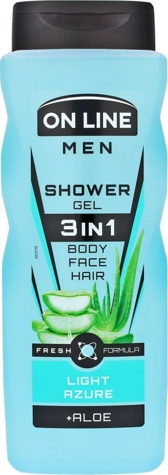 Гел за туширање On Line Men 3in1 Light Azure, 410ml