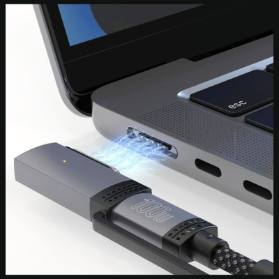 Кабел за полнење 4smarts ComboCord, USB C во MagSafe 3, 100W, 2m, бел