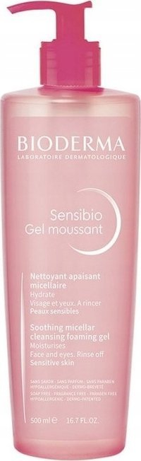 Xhel pastrues fytyre Bioderma Sensibio Foaming Gel, 500ml, për lëkurë të ndjeshme