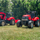 Traktor lodër me pedale Falk Case IH Puma 240CVX, me rimorkio, i kuq