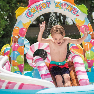 Set lojërash uji Intex Candy Playground 57149, i fryrë, 295x191cm, shumëngjyrësh