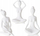 Декоративна фигура Yoga YOGA, 29 cm, полирезин, мат бела