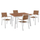 Set 5-pjesësh Tavolinë dhe Kolltuk (HM10459), bardhë