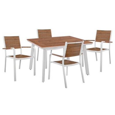 Set 5-pjesësh Tavolinë dhe Kolltuk (HM10459), bardhë