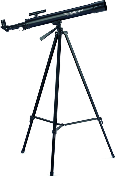 Teleskop refraktor SCIENCE me trekëmbësh, 50x 100x, i zi