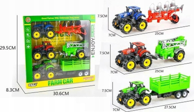Lodër traktor PRO Agricultural 9871-20, me pamje si traktor bujqësor, plastik, me shumë ngjyra