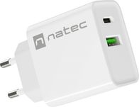 Karikues universal Natec Ribera 20W, 1x USB A, 1x USB C, i bardhë