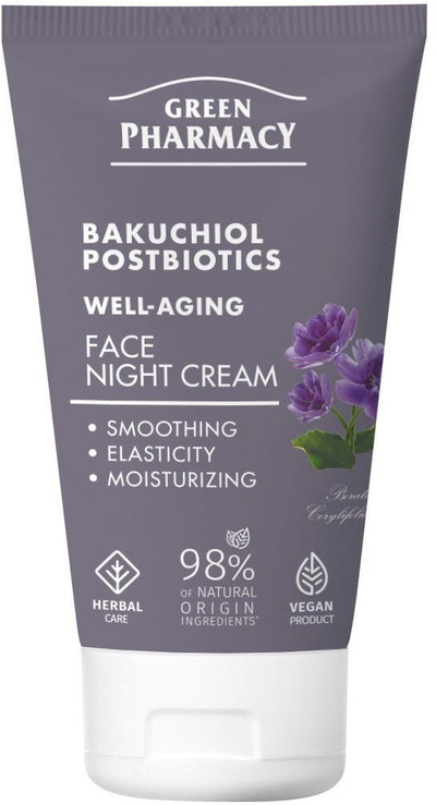 Krem nate për fytyrën Green Pharmacy Bakuchiol + Postbiotics, 50 ml, kundër rrudhave