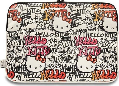 Futrolë laptopi HelloKitty Zip PUTags Graffiti, 14", bezhë