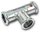 T-pjesë për tub Sanha SANHA-Therm 3M, 108mm x 88.9mm x 108mm, çelik i galvanizum
