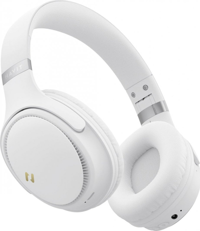 Kufje pa tela Havit H630BT Pro, Bluetooth 5.3, bateri 36 orë, të bardha