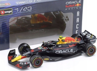 Makina lodër Bburago F1 Red Bull Racing RB19, 1:43, Sergio Perez 2023, e zezë